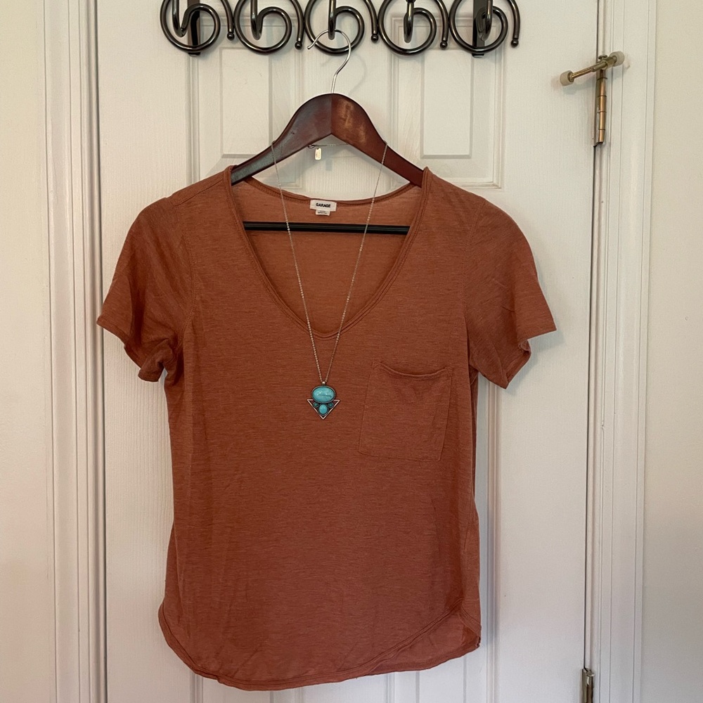 Garage V Neck Pocket T-Shirt